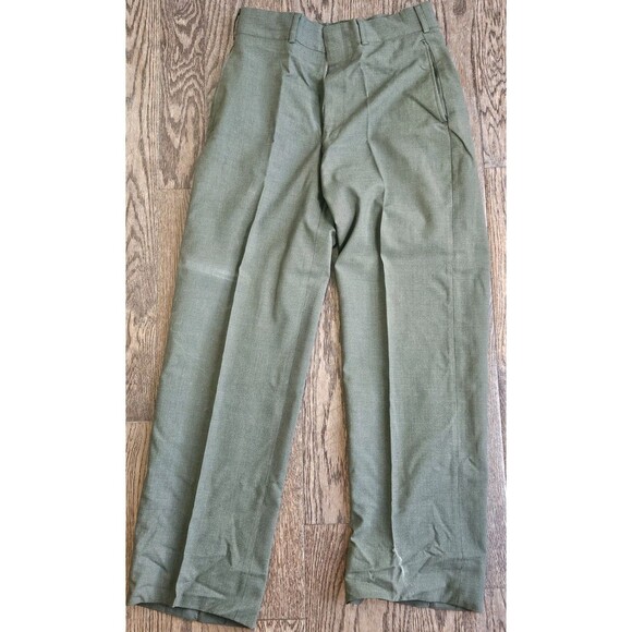 USMC US Marine Corps Officers Service Dress Belted Green Uniform Saco 37S, 29S - Picture 13 of 16